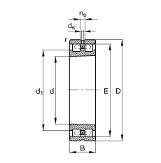 Բ NN3064-AS-K-M-SP,  DIN 5412-4 ׼Ҫߴ, Ƕλ, ˫׶׶ 1:12 ɷ, ּСľڲ϶ƹ