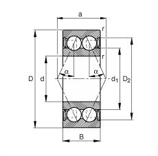ǽӴ 3803-B-2RSR-TVH, ˫˫ഽܷӴ  = 25