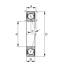  B7209-C-2RSD-T-P4S, ɶ԰װӴ  = 15㣬ഽܷǽӴϹ
